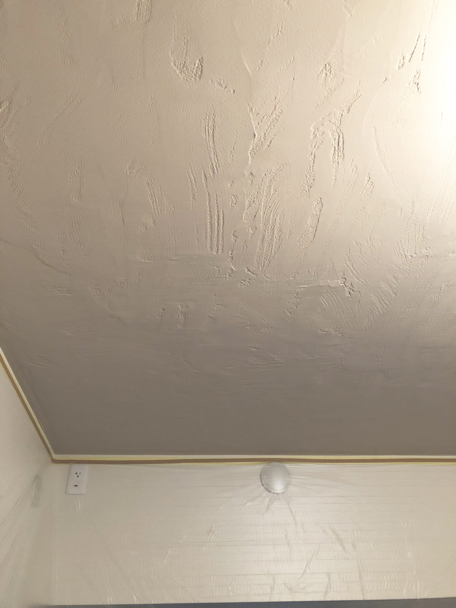 天井に珪藻土を塗装し、風合いのある質感に(施工後1)
